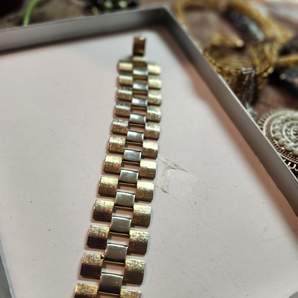 Two-Tone Gold & Silver Women's Link Bracelet